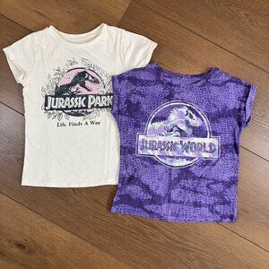 Girls 7/8 Jurassic World Tee Shirt Set Short sleeve Shirt Bundle